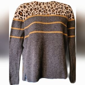 Beach Lunch Lounge Multicolor Leopard Sweater Mob Wife